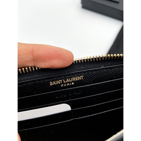 YSL Monogram Large Continental Zip Wallet in Grained Leather - Picture 7 of 10